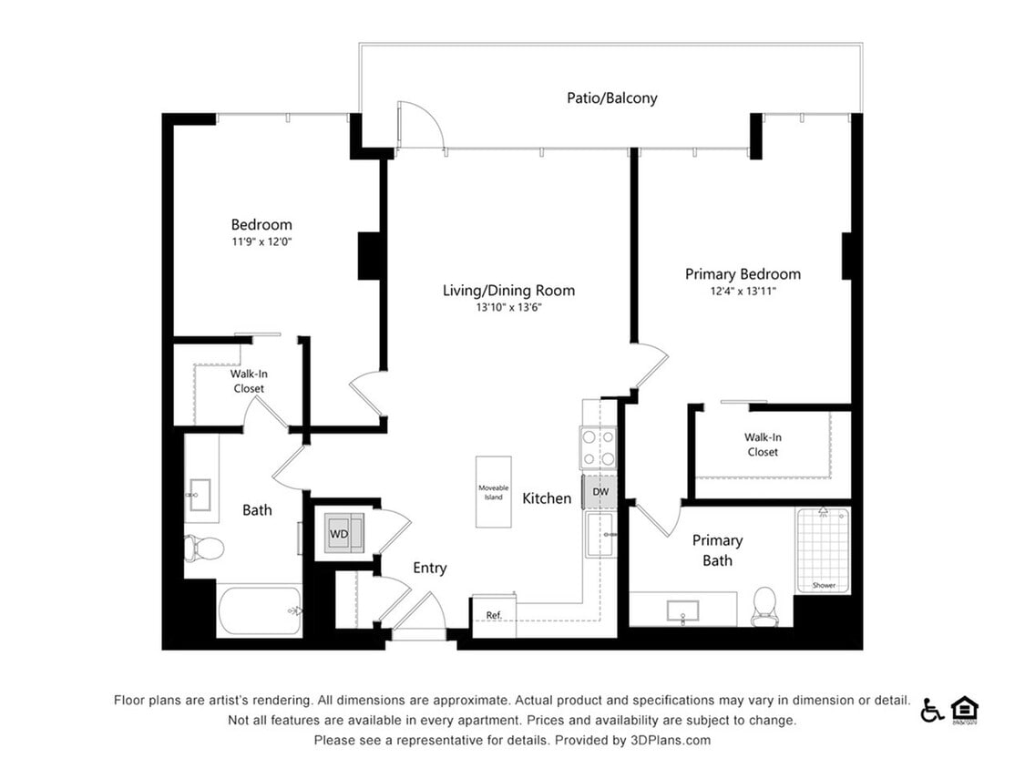 C8 | 2 bed 2 bath | 1,138 sq. ft. - C8
