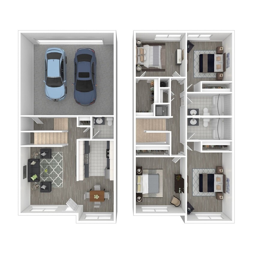 Floor Plan - 4 Bedroom Townhome