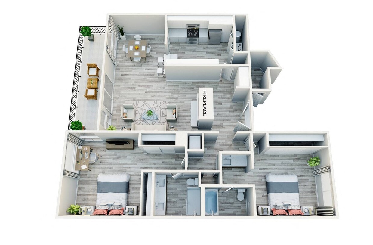Floor Plan - B5-VR - 2x2