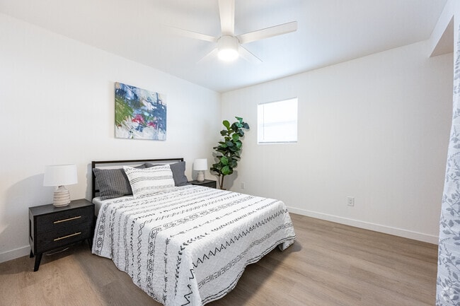 1BR, 1BA - 390SF - Bedroom - The Jade