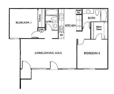 2BR/2BA - 2 Bed 2 Bath