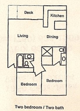 Floor Plan - 2 Bedroom 2 Bath