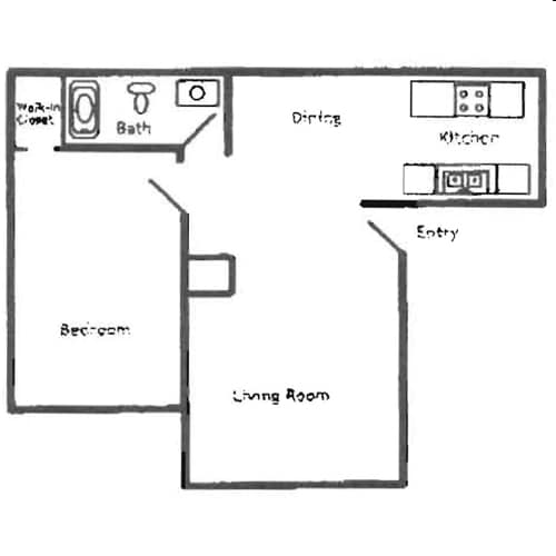 1BR/1BA - Meadow