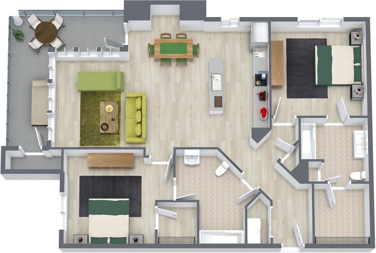 Floor Plan - 2 Bed/2 Bath-B9