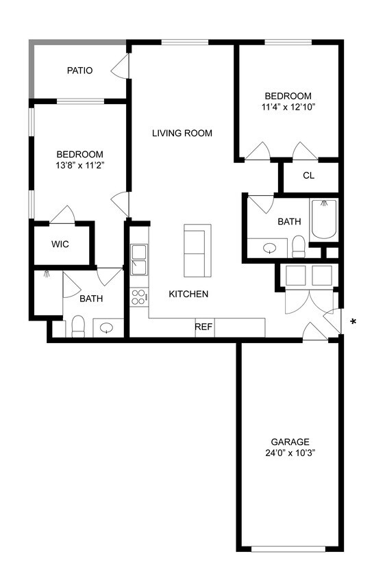 Floor Plan - B2A- Garage
