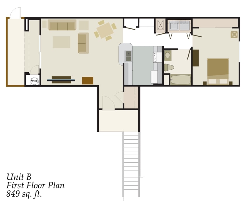 1BR/1BA - 1 BD + 1 BTH