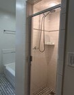 Separate shower and tub with beautiful subway tile - 9933 Robbins Dr Unit 10