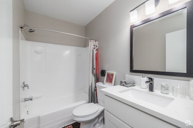 2BR, 2BA - 800SF - Bathroom - USC Student Housing - The Hive On Ellendale