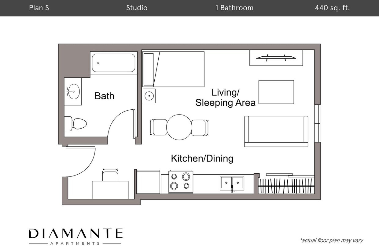 Floor Plan - Plan S - Studio