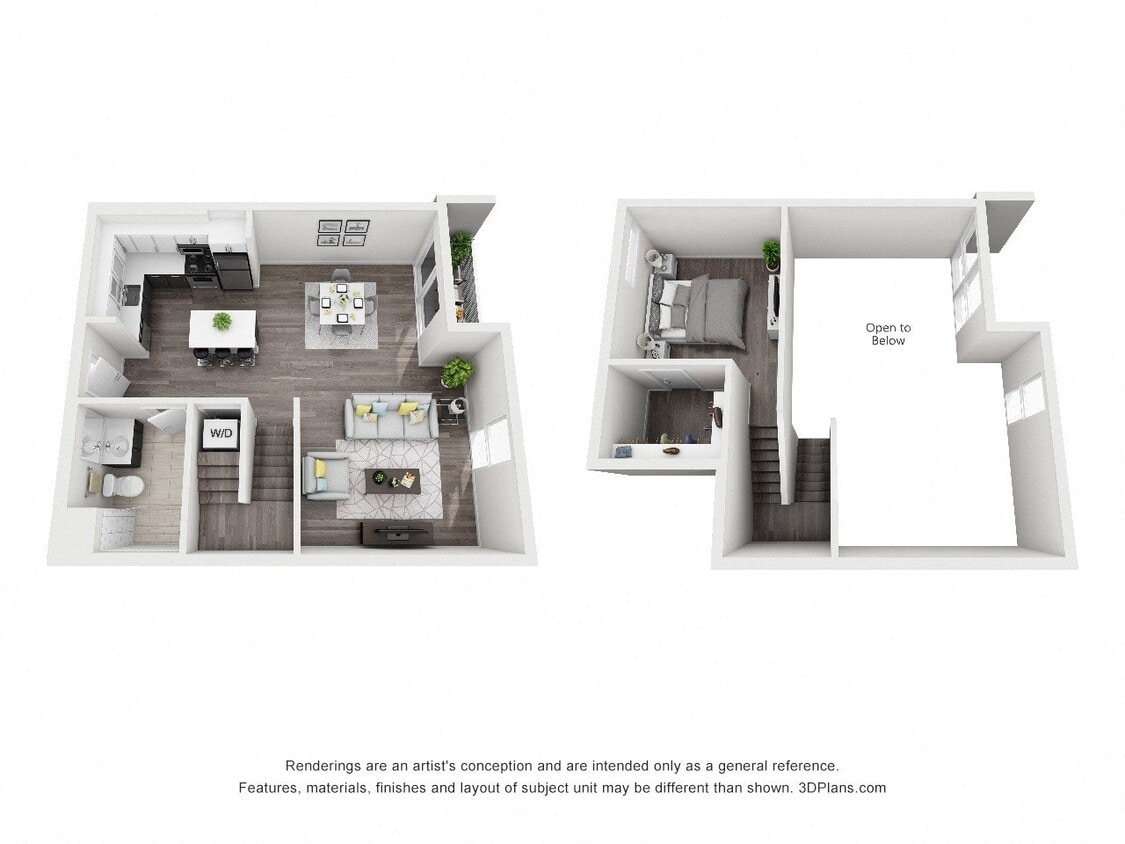Floor Plan - 1BD/1BA - B3-B-1
