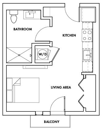 Floor Plan - Studio C Fedora