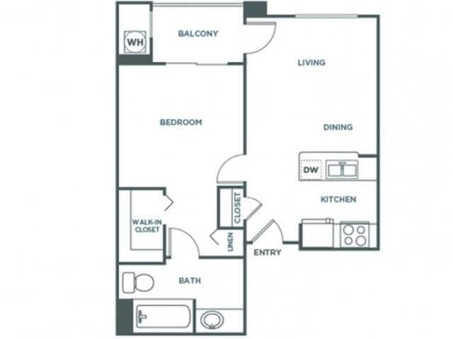 Floor plans are artist’s rendering. All dimensions are approximate. Actual product and specifications may vary in dimension or detail. Not all features are available in every apartment. Prices and availability are subject to change. - Alegra