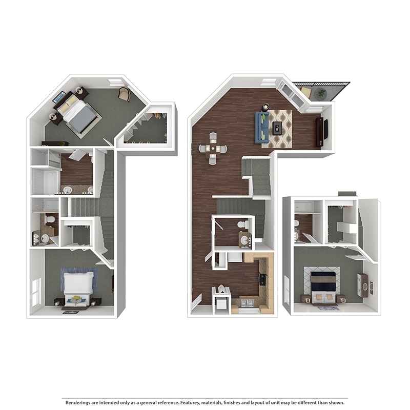 Floor Plan - Marina View Three Bedroom