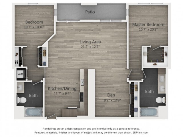 C3 | 2 bed 2 bath | 1125 sq ft - C3
