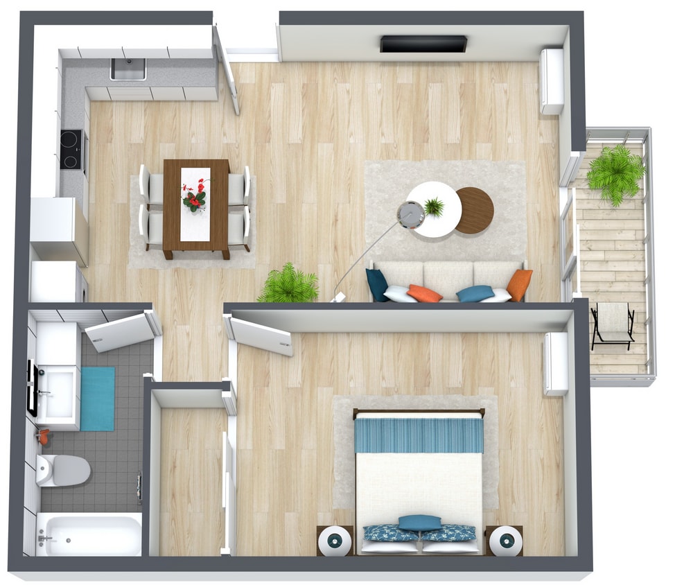 Floor Plan - 1B/1B