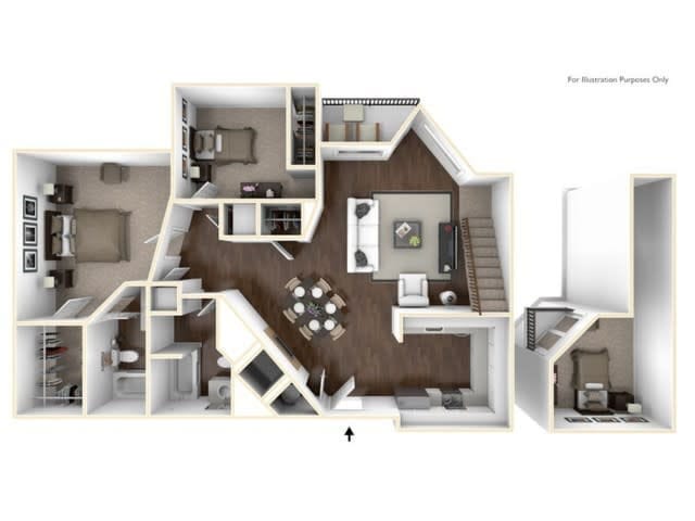 2X2BR1T3 - 2 Townhome Style