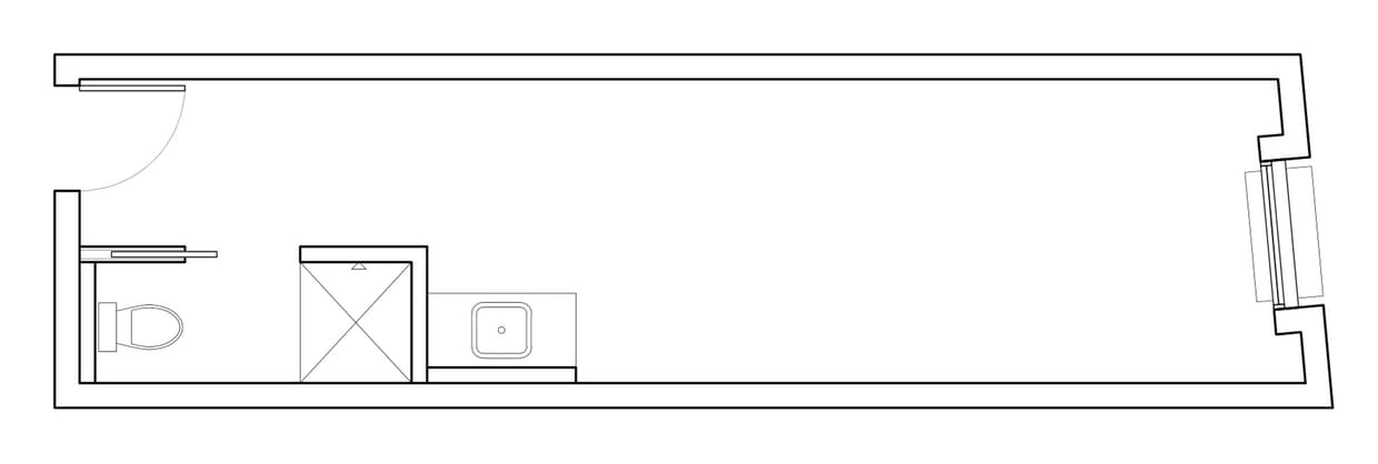Floor Plan - 103-B 231 sqft