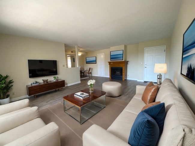 Living Room with Fireplace - Virtually Staged (Furniture Not Included) - 268 West Verdugo
