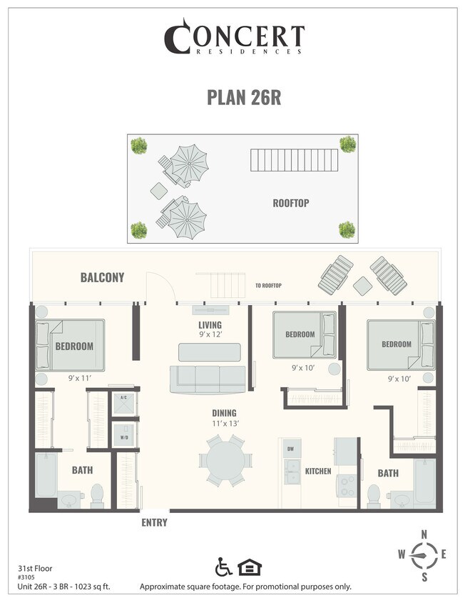 Floor Plan - Concert 26R 3x2