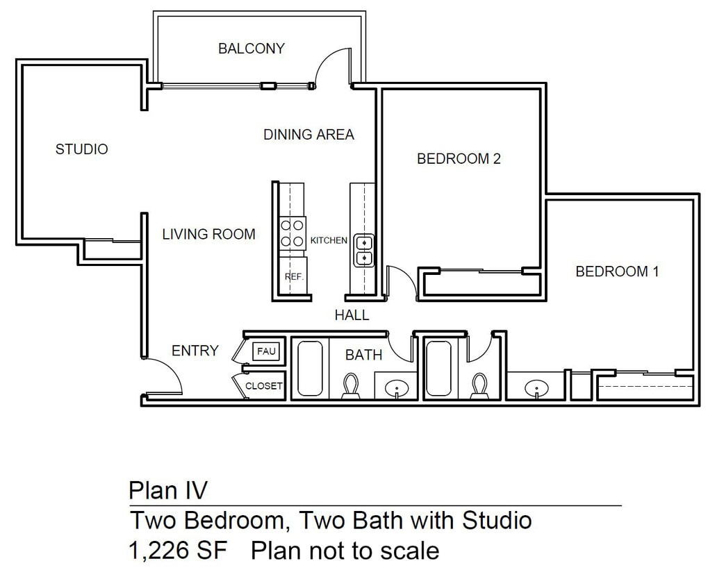 Floor Plan - 2Bed 2bath