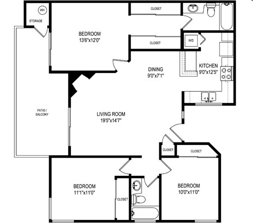 3BR/2BA - C1