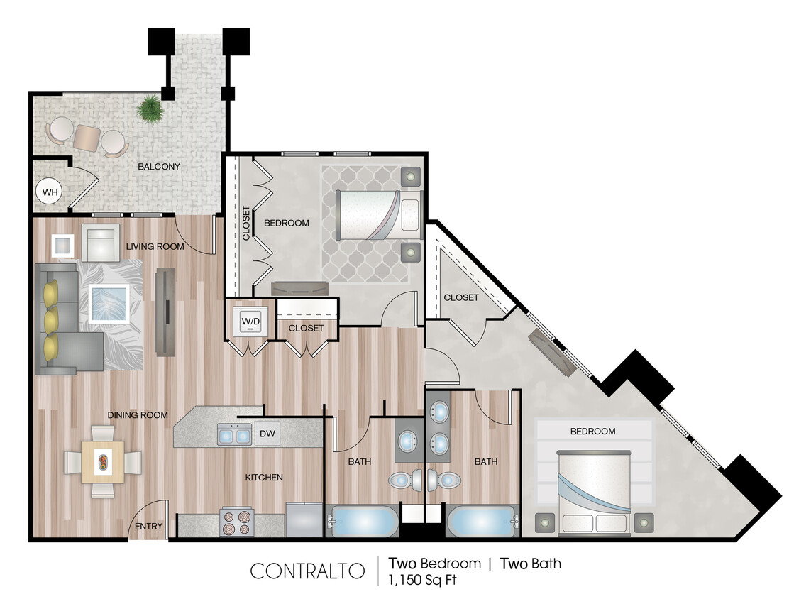 1150 Square Feet - Contralto