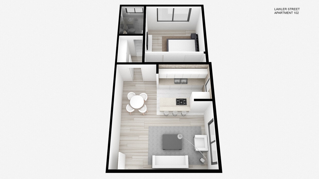 Floor Plan - One Bed ~ One Bath