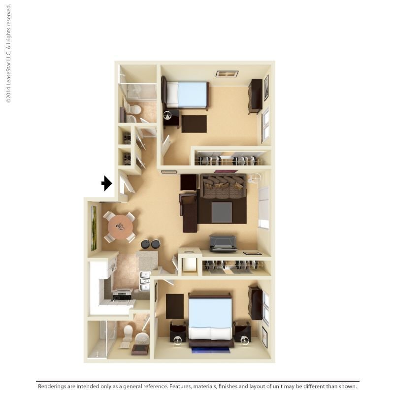 Floor Plan - 2x2C