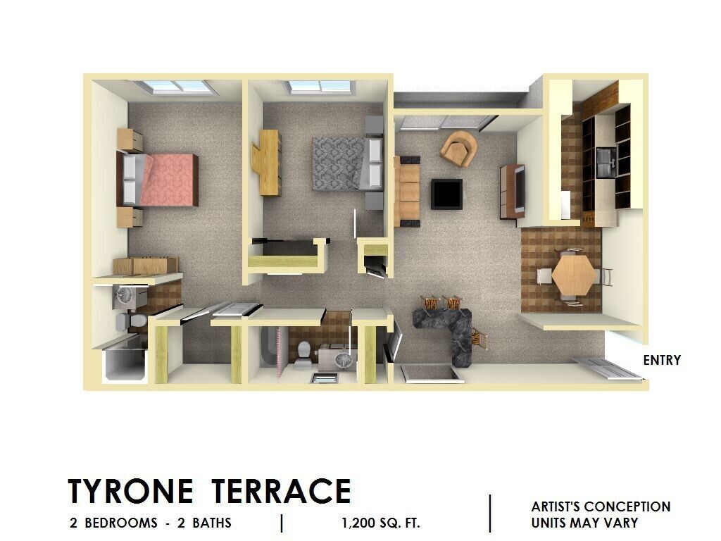 Floor Plan - 2b2b