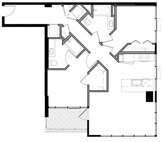 Floor Plan - 2E w/ Balcony