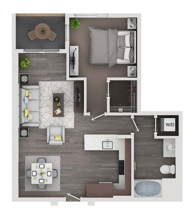 Floor Plan - 1/1 Medium