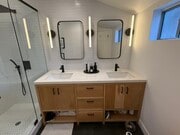 primary bathroom vanities - 5208 Woodman Ave