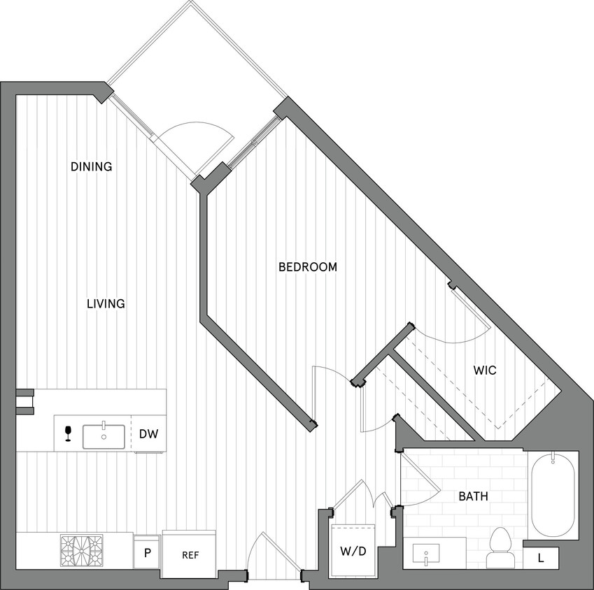Floor Plan - 1B.D