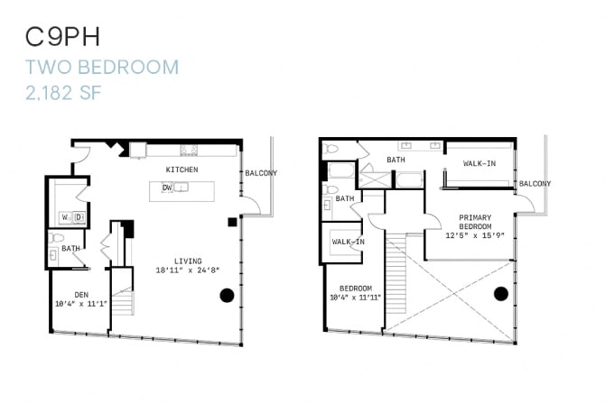 Floor Plan - Two Bedroom Den Penthouse C9ph
