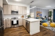 Modern kitchen at Reveal Playa Vista in Playa Vista, CA. - Reveal Playa Vista Apartments