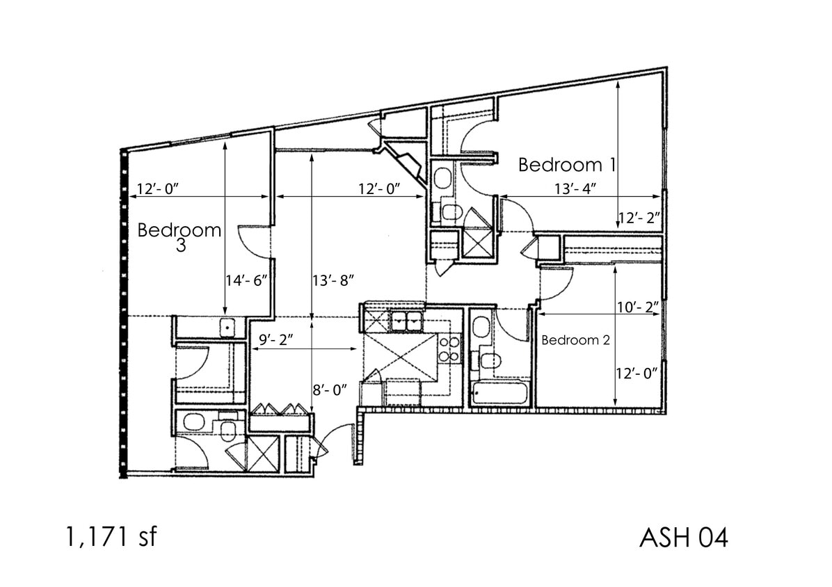 Floor Plan - 3BR 3BA - FLOOR PLAN A - 10930 ASHTON