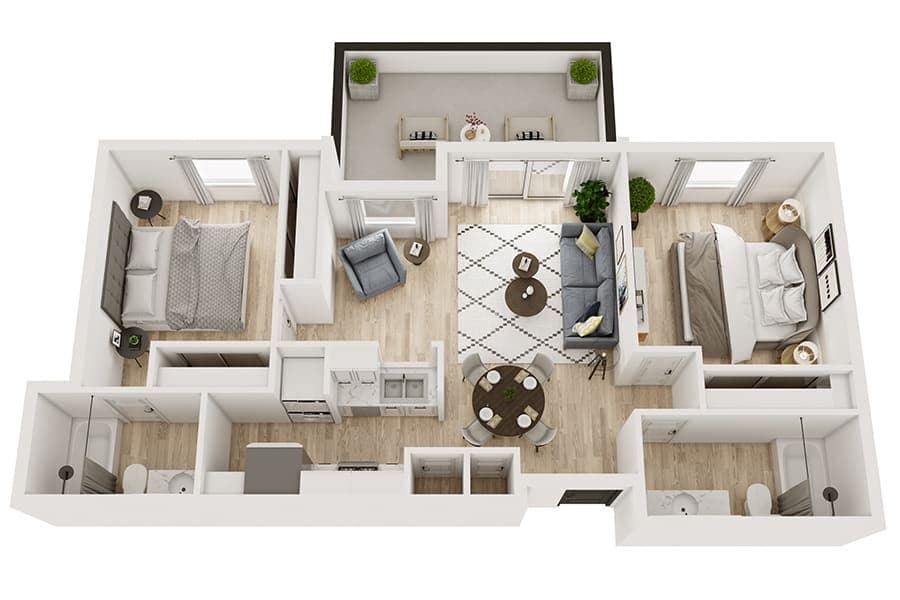 Floor Plan - 2X2 F
