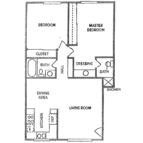 2BR/2BA - Royal