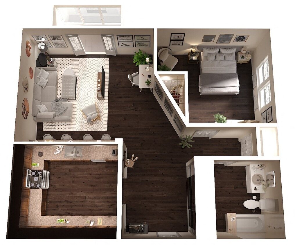 Floor Plan - 1 Bedroom