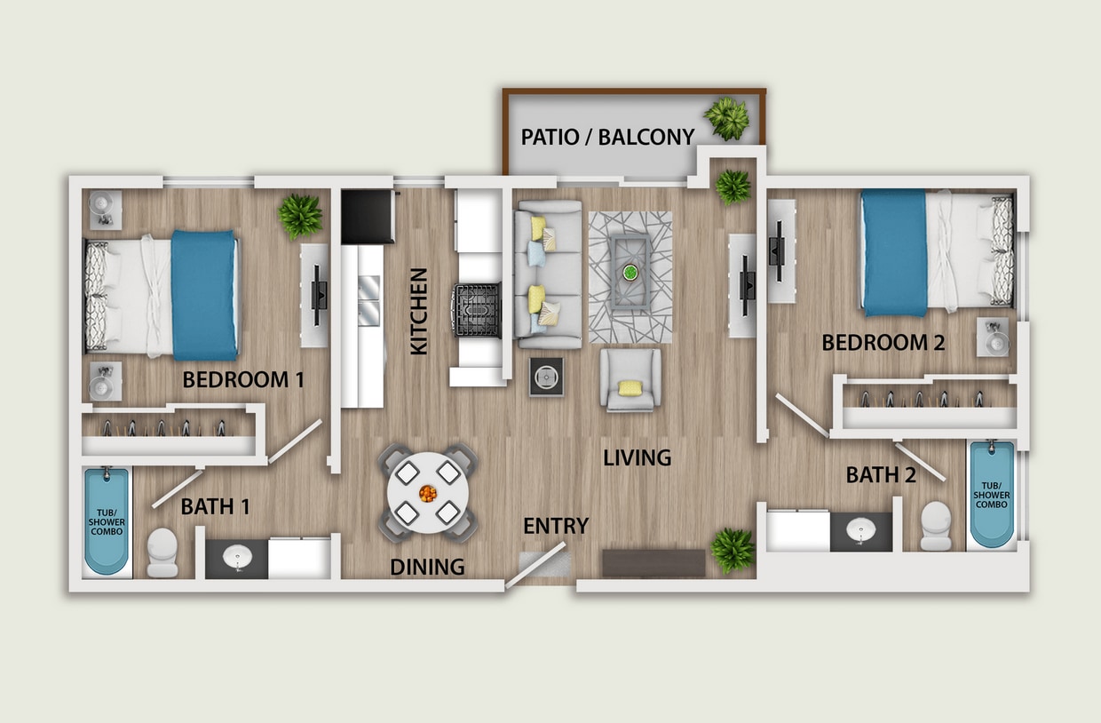 Floor Plan - 2 Bedroom