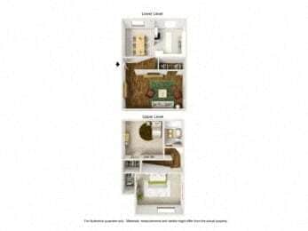 Floor Plan - Two Bedroom Townhouse