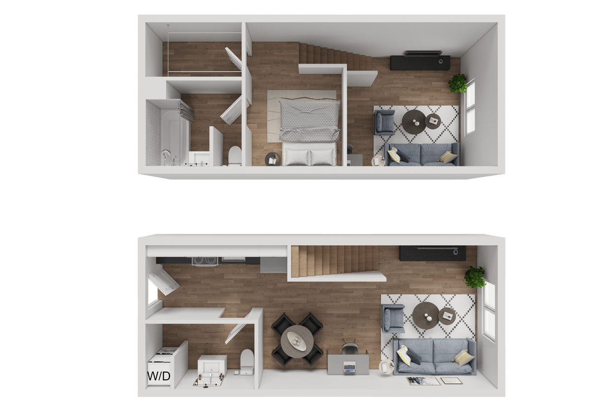 Floor Plan - Studio Loft / 1.5 Bath