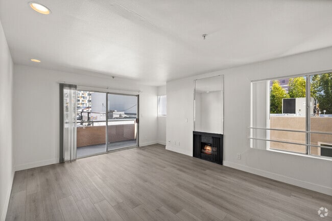 2BR, 2BA - 1,100SF - Living Room - Rodeo Apartments