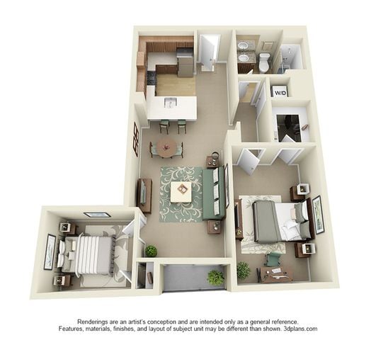 Floor Plan - Olympic Two Bedroom B