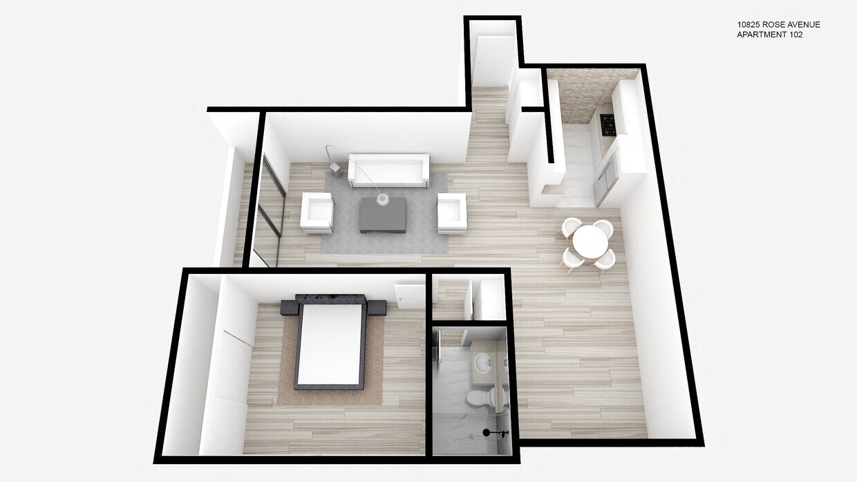 Floor Plan - One Bed ~ One Bath with Den