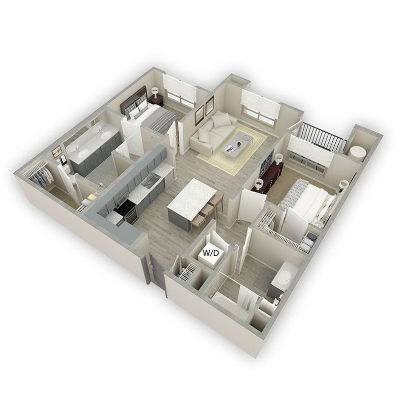 3D Floorplan Rendering - B1