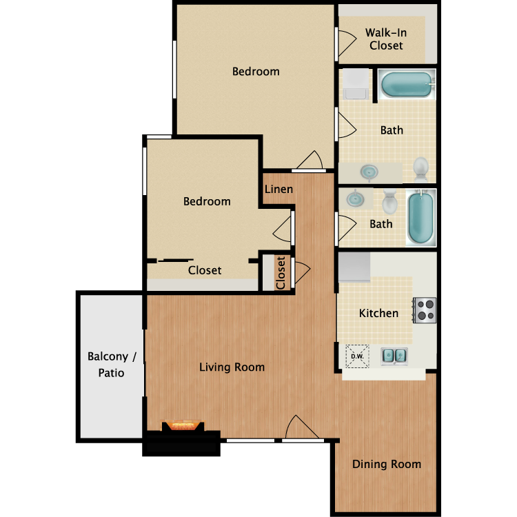 Floor Plan - Soleil with Garage and Uncovered Space