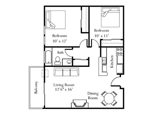 2BR/1BA - 2BR/1BA