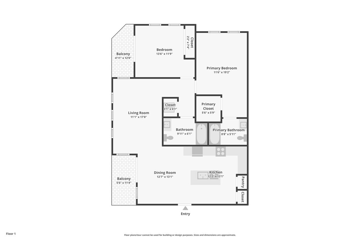 Floor Plan - Plan 8 - 2 Bedroom 2 Bath