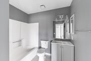 2BR, 1BA - 600SF - Primary Bathroom - White Street Apartments